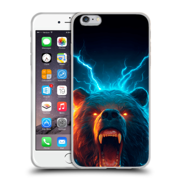 Силиконовый чехол на Iphone 6 Plus/6s Plus с принтом Медведь