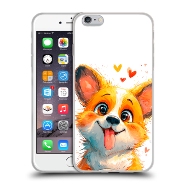 Силиконовый чехол на Iphone 6 Plus/6s Plus с принтом корги Силиконовый чехол на Iphone 6 Plus/6s Plus с принтом корги
