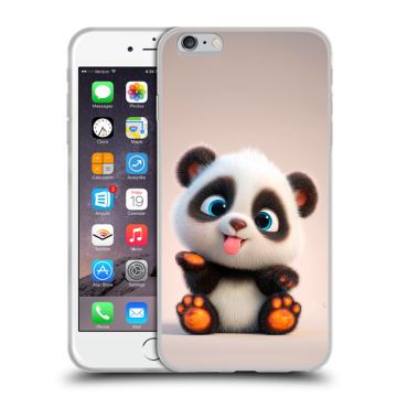 Силиконовый чехол на Iphone 6 Plus/6s Plus с принтом милая панда Силиконовый чехол на Iphone 6 Plus/6s Plus с принтом милая панда
