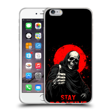 Силиконовый чехол на Iphone 6 Plus/6s Plus с принтом смешной скелет