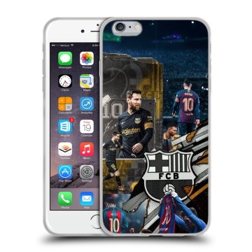 Силиконовый чехол на Iphone 6 Plus/6s Plus с принтом Messi Barcelona