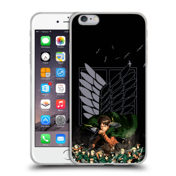 Силиконовый чехол на Iphone 6 Plus/6s Plus с принтом Атака титанов Силиконовый чехол на Iphone 6 Plus/6s Plus с принтом Атака титанов