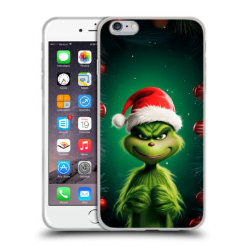 Силиконовый чехол на Iphone 6 Plus/6s Plus с принтом Гринч Новый год Рождество