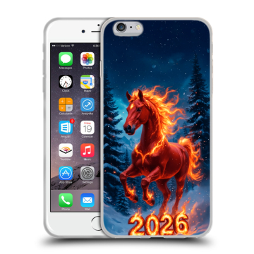 Силиконовый чехол на Iphone 6 Plus/6s Plus с принтом Новый год коня