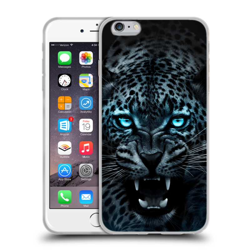 Силиконовый чехол на Iphone 6 Plus/6s Plus с принтом Темный леопард Силиконовый чехол на Iphone 6 Plus/6s Plus с принтом Темный леопард