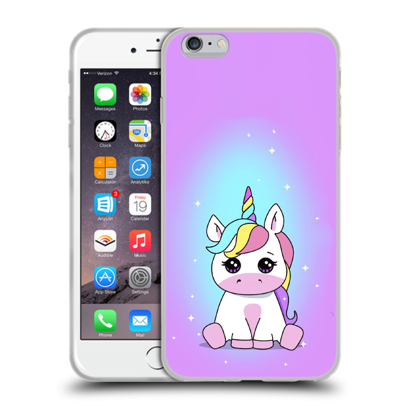 Пластиковый чехол на Iphone 6 Plus/6s Plus с принтом Единорог Пластиковый чехол на Iphone 6 Plus/6s Plus с принтом Единорог