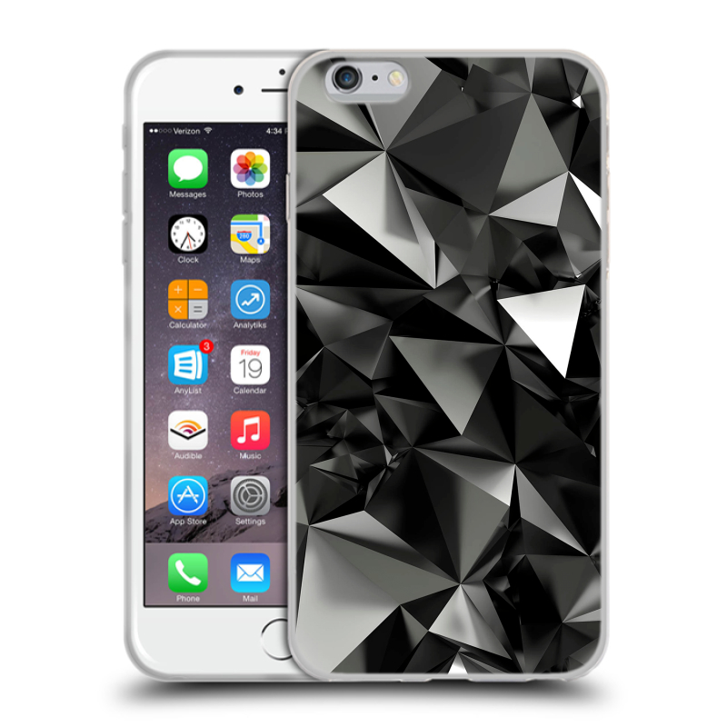 Силиконовый чехол на Iphone 6 Plus/6s Plus с принтом Черные кристаллы Силиконовый чехол на Iphone 6 Plus/6s Plus с принтом Черные кристаллы
