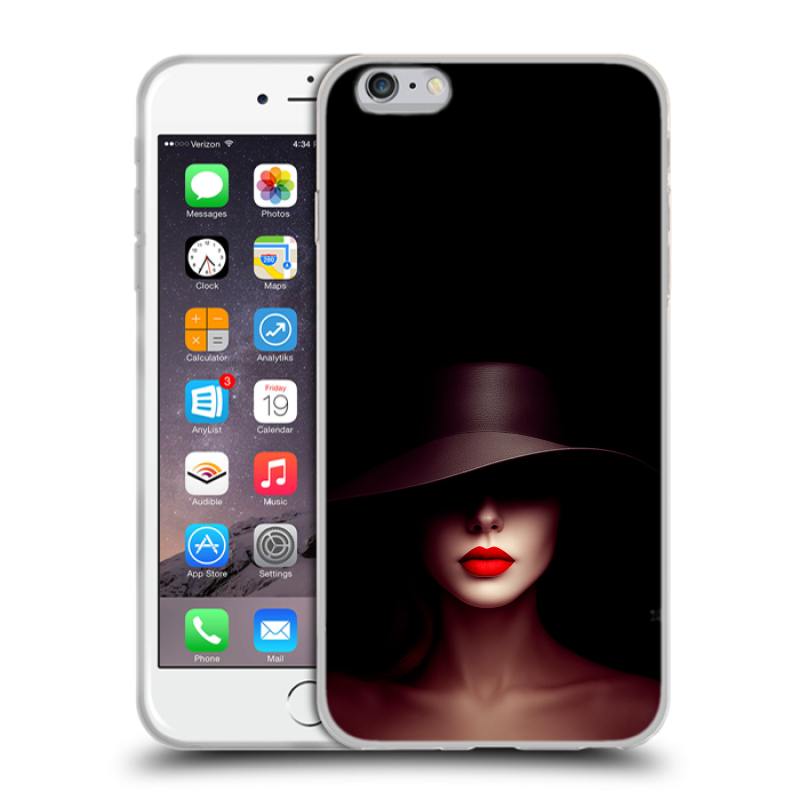 Пластиковый чехол на Iphone 6 Plus/6s Plus с принтом Девушка в шляпе Пластиковый чехол на Iphone 6 Plus/6s Plus с принтом Девушка в шляпе