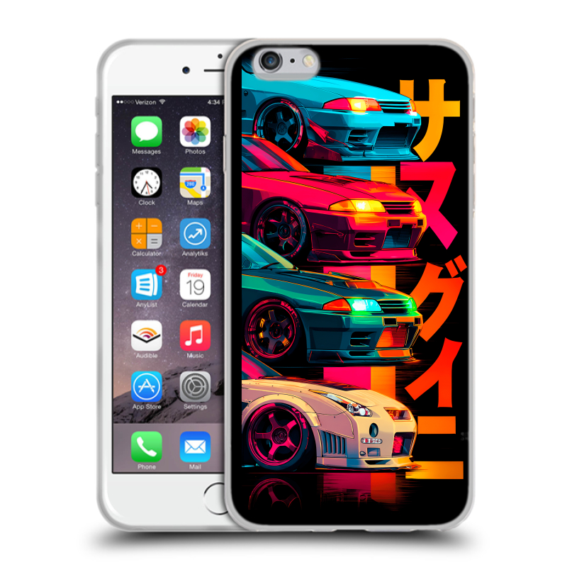 Пластиковый чехол на Iphone 6 Plus/6s Plus с принтом Гоночные машины Пластиковый чехол на Iphone 6 Plus/6s Plus с принтом Гоночные машины