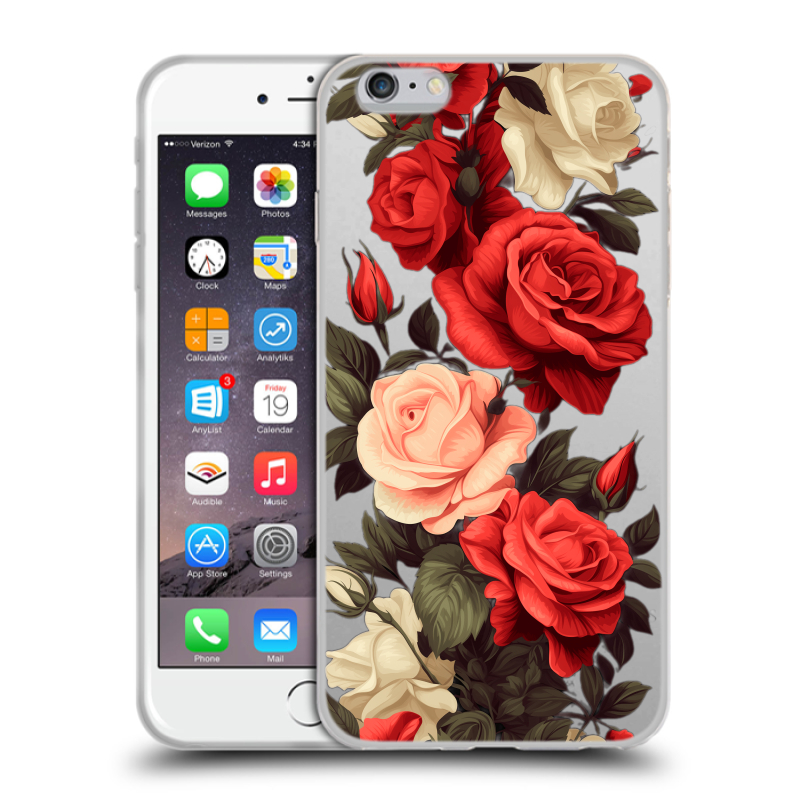 Силиконовый чехол на Iphone 6 Plus/6s Plus с принтом Розы Силиконовый чехол на Iphone 6 Plus/6s Plus с принтом Розы