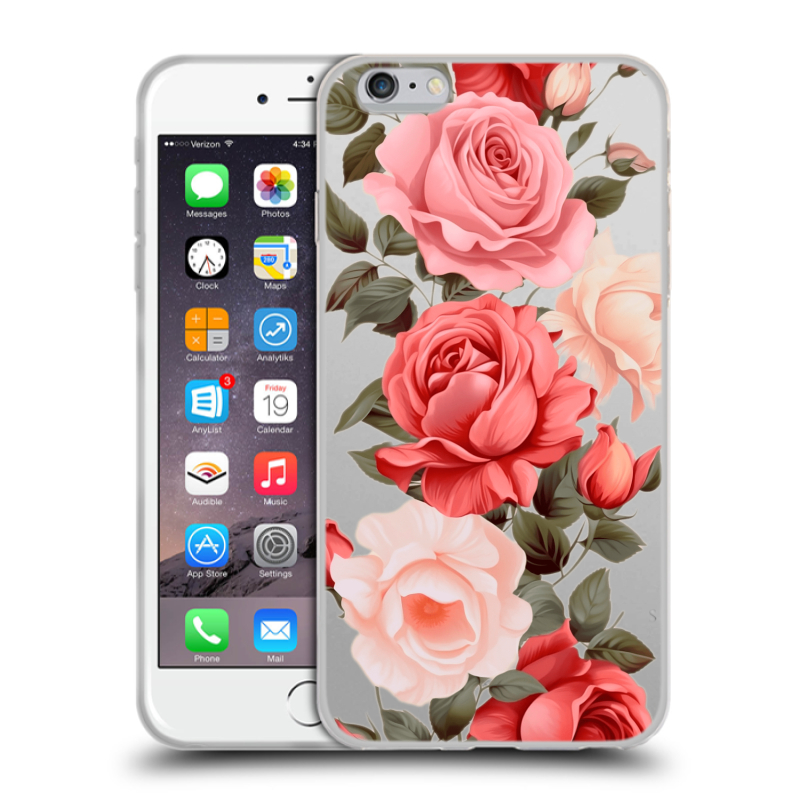 Силиконовый чехол на Iphone 6 Plus/6s Plus с принтом Розы Силиконовый чехол на Iphone 6 Plus/6s Plus с принтом Розы