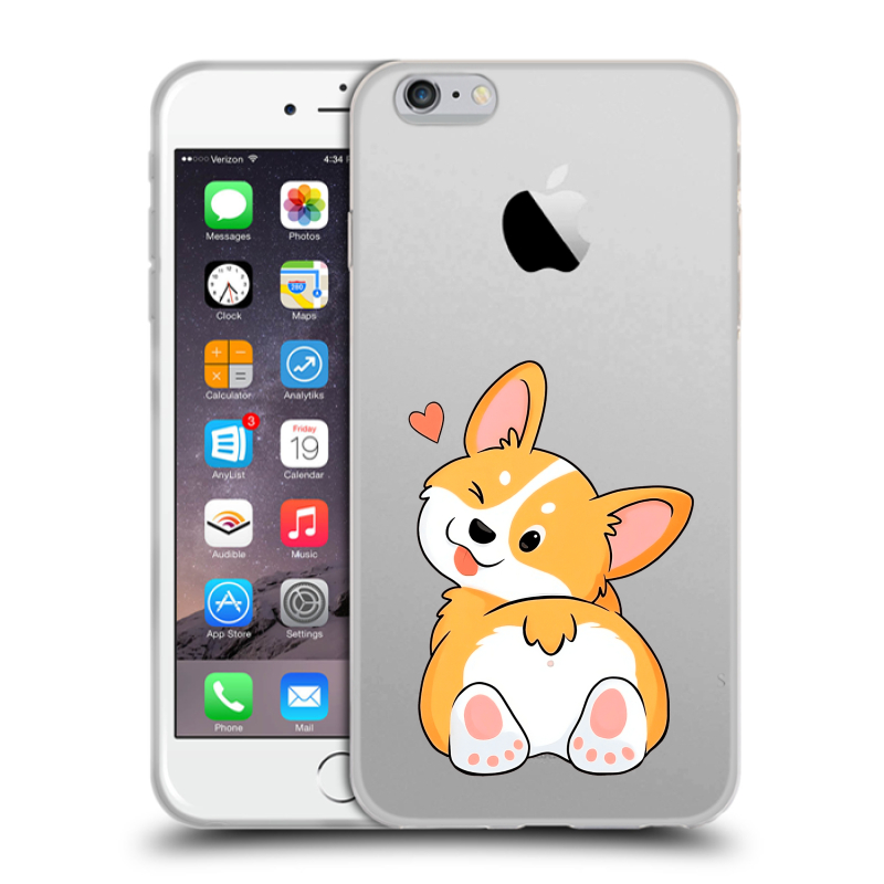 Пластиковый чехол на Iphone 6 Plus/6s Plus с принтом Корги Пластиковый чехол на Iphone 6 Plus/6s Plus с принтом Корги