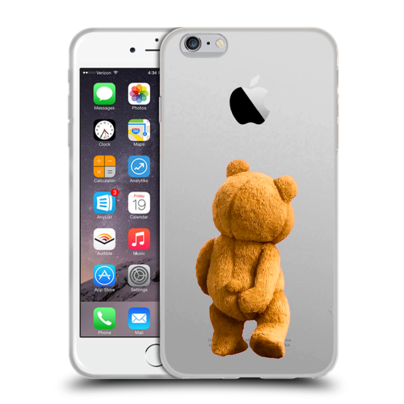 Силиконовый чехол на Iphone 6 Plus/6s Plus с принтом Медведь Силиконовый чехол на Iphone 6 Plus/6s Plus с принтом Медведь