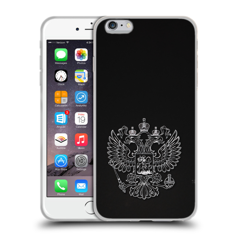 Силиконовый чехол на Iphone 6 Plus/6s Plus с принтом Герб России Силиконовый чехол на Iphone 6 Plus/6s Plus с принтом Герб России