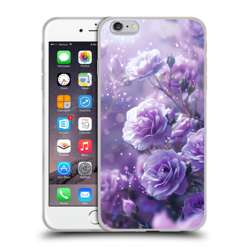 Силиконовый чехол на Iphone 6 Plus/6s Plus с принтом Розы цветы Силиконовый чехол на Iphone 6 Plus/6s Plus с принтом Розы цветы