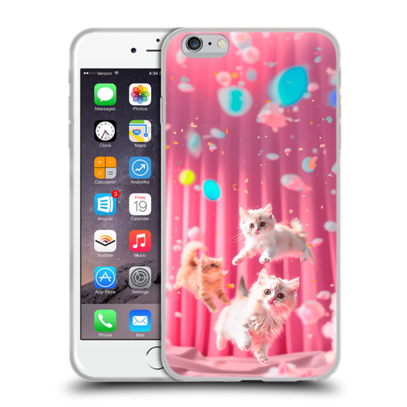 Силиконовый чехол на Iphone 6 Plus/6s Plus с принтом милые котики Силиконовый чехол на Iphone 6 Plus/6s Plus с принтом милые котики