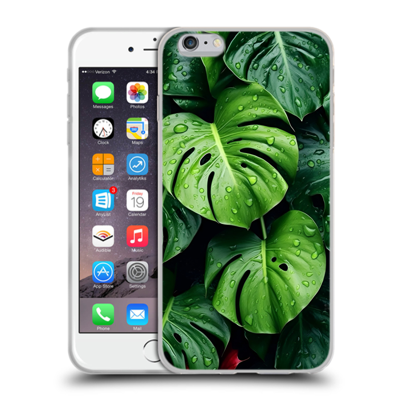 Силиконовый чехол на Iphone 6 Plus/6s Plus с принтом Листья Силиконовый чехол на Iphone 6 Plus/6s Plus с принтом Листья