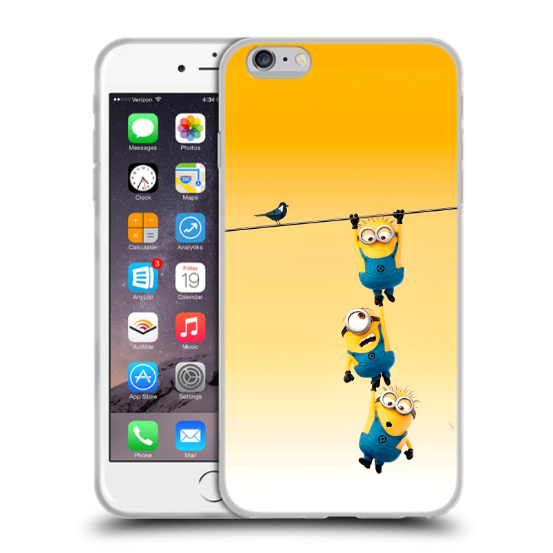 Силиконовый чехол на Iphone 6 Plus/6s Plus с принтом Миньоны Силиконовый чехол на Iphone 6 Plus/6s Plus с принтом Миньоны