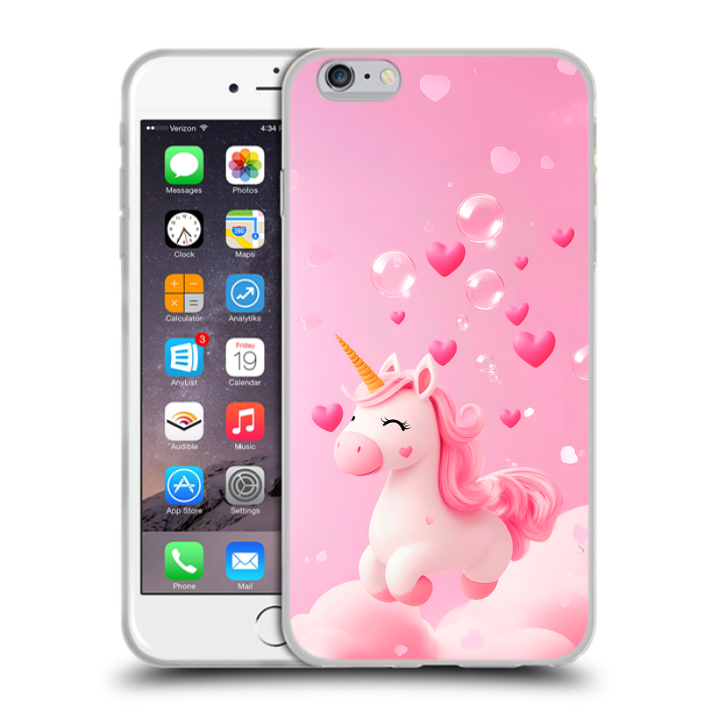 Силиконовый чехол на Iphone 6 Plus/6s Plus с принтом Единорог Силиконовый чехол на Iphone 6 Plus/6s Plus с принтом Единорог
