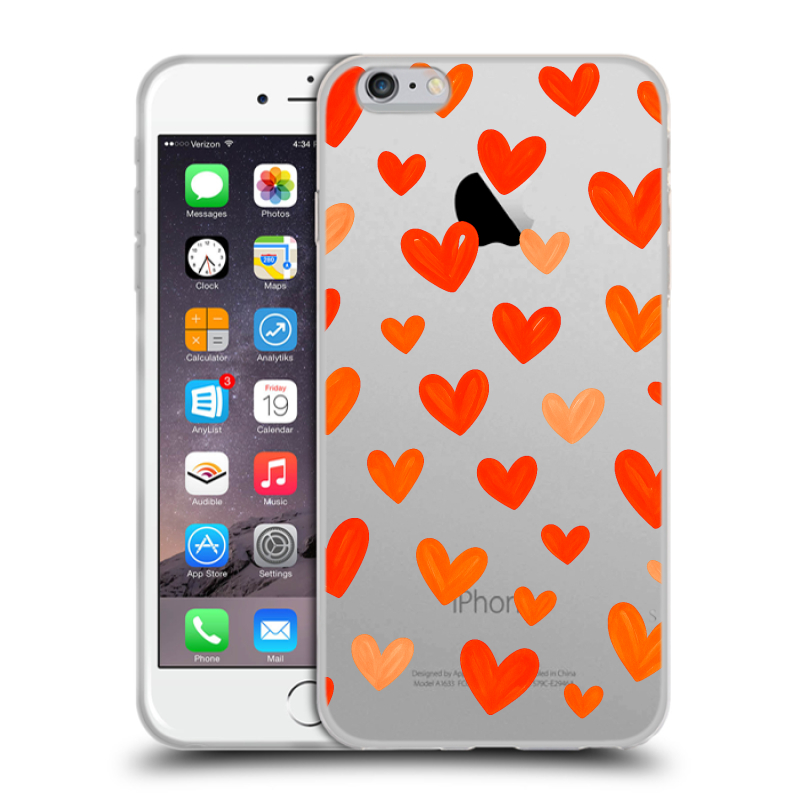 Пластиковый чехол на Iphone 6 Plus/6s Plus с принтом Сердечки Пластиковый чехол на Iphone 6 Plus/6s Plus с принтом Сердечки
