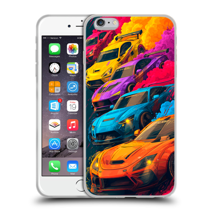 Пластиковый чехол на Iphone 6 Plus/6s Plus с принтом Тачки Пластиковый чехол на Iphone 6 Plus/6s Plus с принтом Тачки