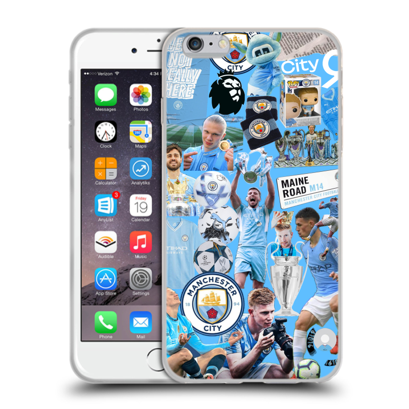 Пластиковый чехол на Iphone 6 Plus/6s Plus с принтом Man City Манчестер Сити Пластиковый чехол на Iphone 6 Plus/6s Plus с принтом Man City Манчестер Сити