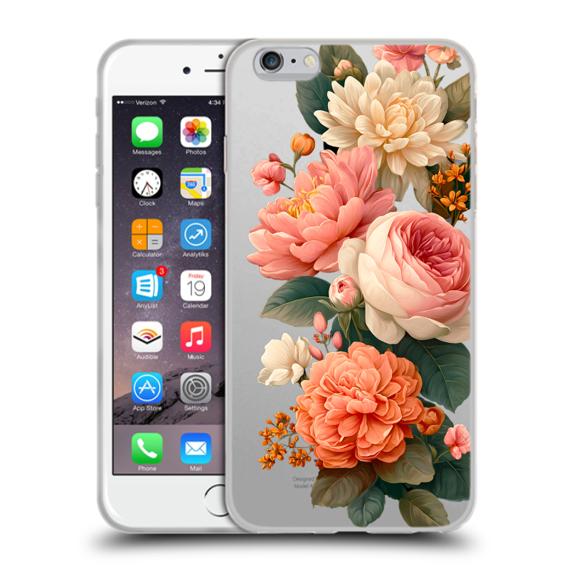 Силиконовый чехол на Iphone 6 Plus/6s Plus с принтом цветы Силиконовый чехол на Iphone 6 Plus/6s Plus с принтом цветы