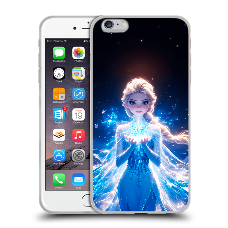 Пластиковый чехол на Iphone 6 Plus/6s Plus с принтом Холодное сердце Frozen Пластиковый чехол на Iphone 6 Plus/6s Plus с принтом Холодное сердце Frozen