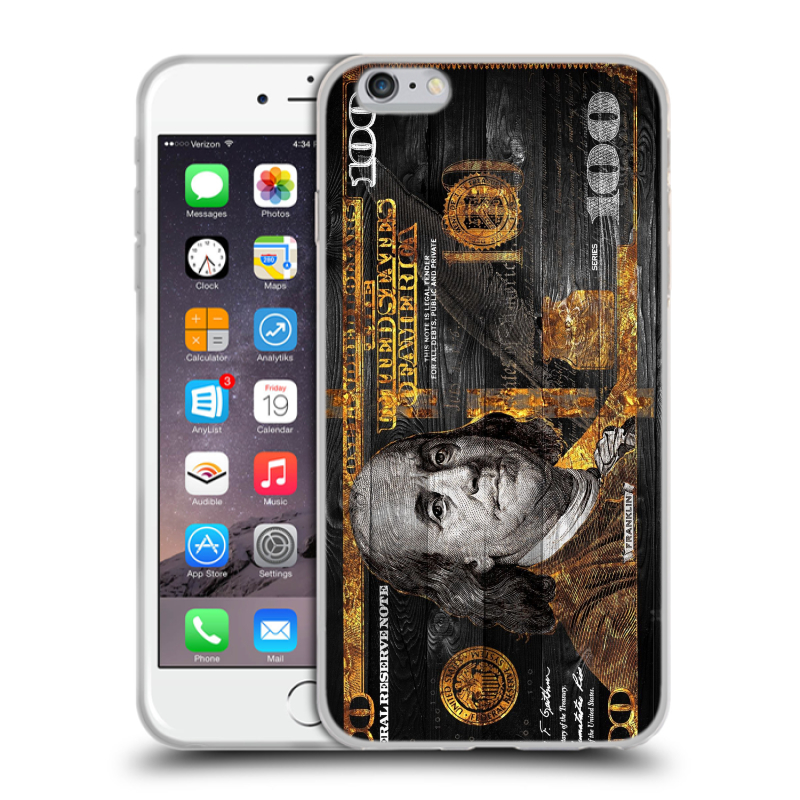 Пластиковый чехол на Iphone 6 Plus/6s Plus с принтом Доллар деньги Пластиковый чехол на Iphone 6 Plus/6s Plus с принтом Доллар деньги