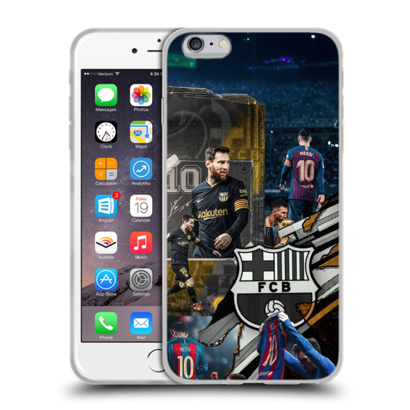 Пластиковый чехол на Iphone 6 Plus/6s Plus с принтом Messi Barcelona Пластиковый чехол на Iphone 6 Plus/6s Plus с принтом Messi Barcelona