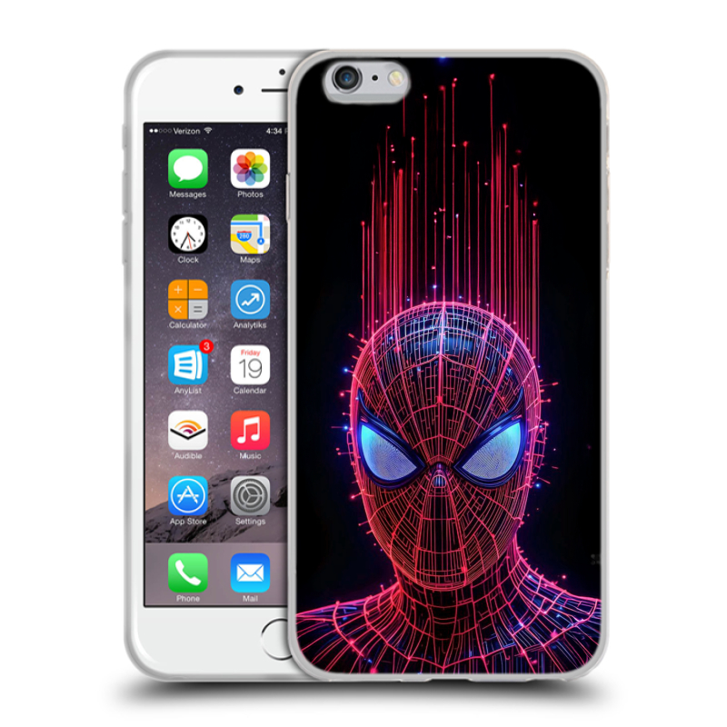 Пластиковый чехол на Iphone 6 Plus/6s Plus с принтом Spiderman Человек паук Пластиковый чехол на Iphone 6 Plus/6s Plus с принтом Spiderman Человек паук
