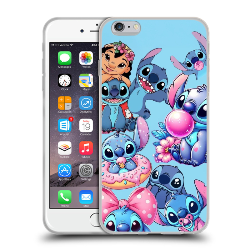 Пластиковый чехол на Iphone 6 Plus/6s Plus с принтом Лило и Стич Пластиковый чехол на Iphone 6 Plus/6s Plus с принтом Лило и Стич