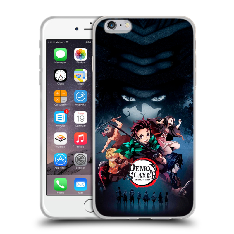 Силиконовый чехол на Iphone 6 Plus/6s Plus с принтом Demon Slayer Клинок рассекающий демонов Силиконовый чехол на Iphone 6 Plus/6s Plus с принтом Demon Slayer Клинок рассекающий демонов