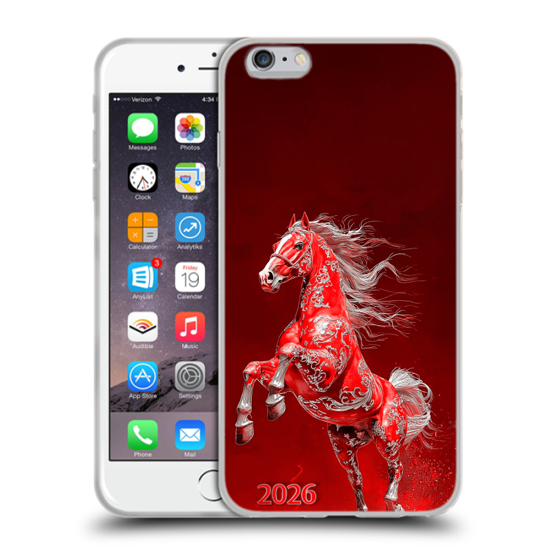 Пластиковый чехол на Iphone 6 Plus/6s Plus с принтом Новый год Пластиковый чехол на Iphone 6 Plus/6s Plus с принтом Новый год
