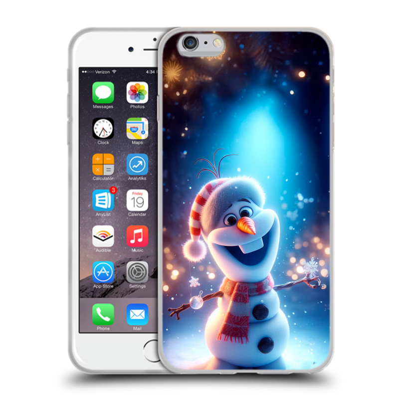 Пластиковый чехол на Iphone 6 Plus/6s Plus с принтом Новый год Пластиковый чехол на Iphone 6 Plus/6s Plus с принтом Новый год