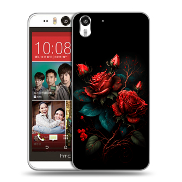 Пластиковый чехол на HTC Desire Eye с принтом Розы красные Пластиковый чехол на HTC Desire Eye с принтом Розы красные