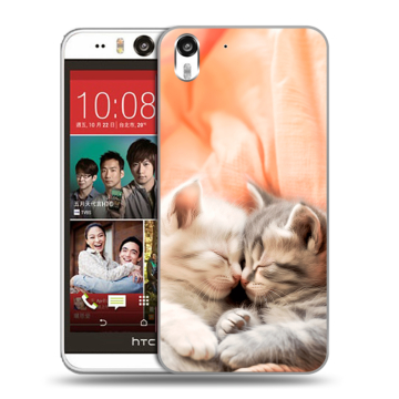 Пластиковый чехол на HTC Desire Eye с принтом Котята