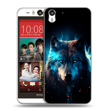 Пластиковый чехол на HTC Desire Eye с принтом Волк ночной