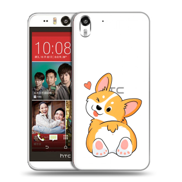 Пластиковый чехол на HTC Desire Eye с принтом Корги
