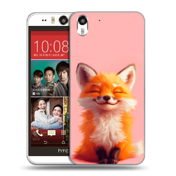 Пластиковый чехол на HTC Desire Eye с принтом милая лиса
