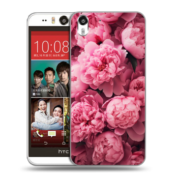 Пластиковый чехол на HTC Desire Eye с принтом цветы пионы