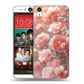 Пластиковый чехол на HTC Desire Eye с принтом Розовые розы
