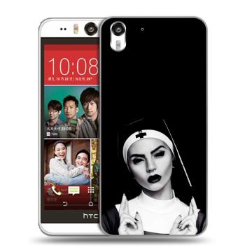 Пластиковый чехол на HTC Desire Eye с принтом монашка