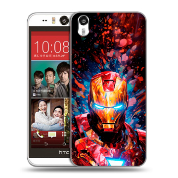 Пластиковый чехол на HTC Desire Eye с принтом Железный человек Ironman