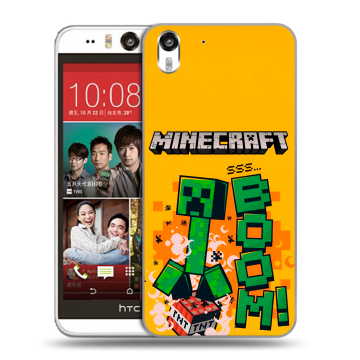 Пластиковый чехол на HTC Desire Eye с принтом Майнкрафт Minecraft