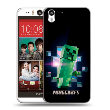 Пластиковый чехол на HTC Desire Eye с принтом Майнкрафт Minecraft