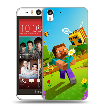 Пластиковый чехол на HTC Desire Eye с принтом Майнкрафт Minecraft