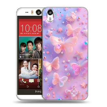 Пластиковый чехол на HTC Desire Eye с принтом Бабочки