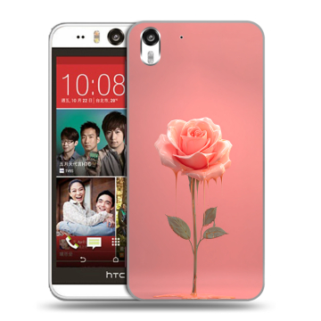Пластиковый чехол на HTC Desire Eye с принтом Розовая роза