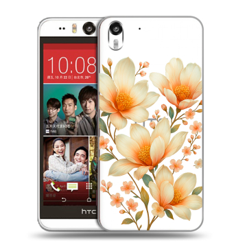 Пластиковый чехол на HTC Desire Eye с принтом Цветы